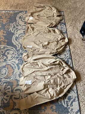 3 USMC Service Bravo Long Sleeve Shirts (2) 15 1/2 x 33 (1) 15 1/2 x 35 LCpl